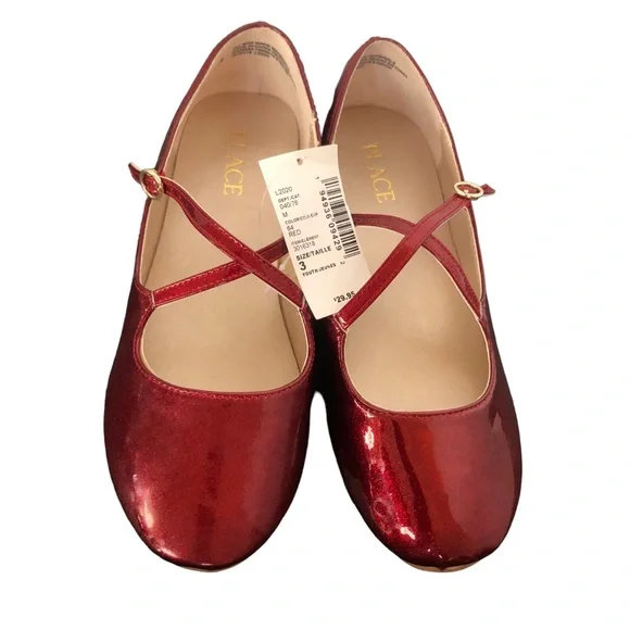 Gymboree Red Criss Cross Strapped Mary Janes size 3 - Picture 7 of 10